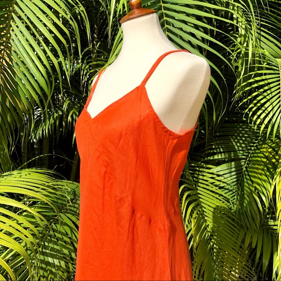 SOLD ❌Jams World Hawaii strappy linen dress orange - Picture 2 of 7
